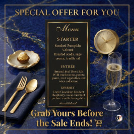 Elegante zwarte en gouden formele bruiloft reclamekaart