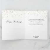 Elegante zwarte en gouden foto Vouwbare wenskaart Kaart (Binnen)