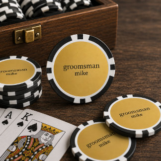 Elegante zwarte en gouden gepersonaliseerde bruids poker chips