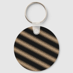Elegante zwarte en gouden glitters ombre sleutelhanger