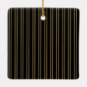 Elegante zwarte en gouden kerstfoto keramisch ornament (Achterkant)