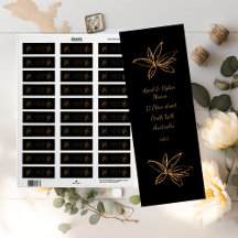 Elegante zwarte en gouden labels voor verzending