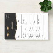 Elegante zwarte en gouden Lash Client Post-it® Not Notes (Kantoor)