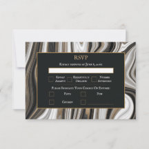 Elegante zwarte en gouden marmeren bruiloft