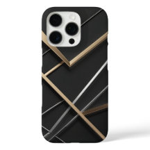 Elegante zwarte en gouden moderne iPhone-hoes