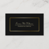 Elegante zwarte en gouden professionele QR-code Visitekaartje (Voorkant)