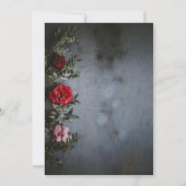 Elegante zwarte en gouden rustieke trouwuitnodigin kaart (Achterkant)