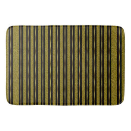 Elegante zwarte en gouden streep badmat