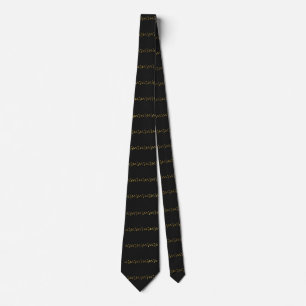 Elegante zwarte en gouden stropdas