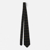 Elegante zwarte en gouden stropdas (Achterkant)