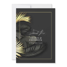 Elegante zwarte en gouden tropische bladeren bruil