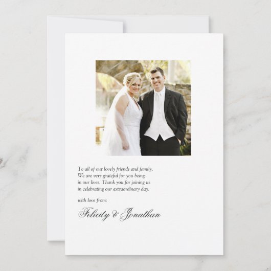 Elegante zwarte en gouden tropische bladeren bruil bedankkaart (Achterkant)