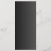 Elegante zwarte en gouden trouwmenu menu (Achterkant)