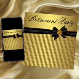 Elegante zwarte en gouden verjaardagsfeest voor vr kaart