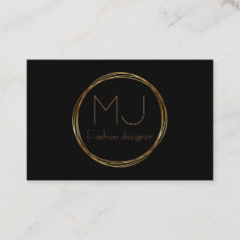 Elegante zwarte en gouden visitekaartjes