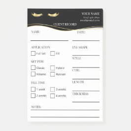Elegante zwarte en gouden Wimper Client Post-it® N Notes