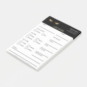 Elegante zwarte en gouden Wimper Client Post-it® N Notes (Schuin)