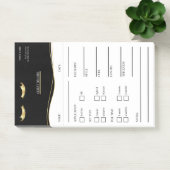 Elegante zwarte en gouden Wimper Client Post-it® Notes (Kantoor)