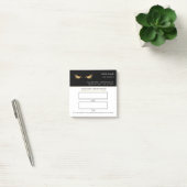 Elegante zwarte en gouden wimperafspraak post-it® notes (Kantoor)