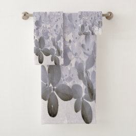 Elegante zwarte en grijze Limelight Hydrangea Bad Handdoek