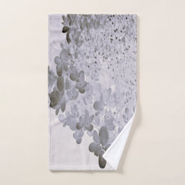 Elegante zwarte en grijze Limelight Hydrangea Handdoek