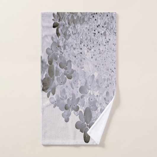 Elegante zwarte en grijze Limelight Hydrangea Handdoek (Handdoek)
