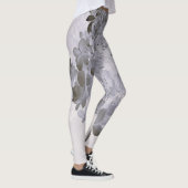 Elegante zwarte en grijze Limelight Hydrangea Leggings (Rechts)