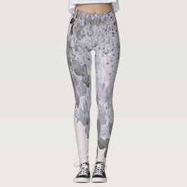 Elegante zwarte en grijze Limelight Hydrangea Leggings
