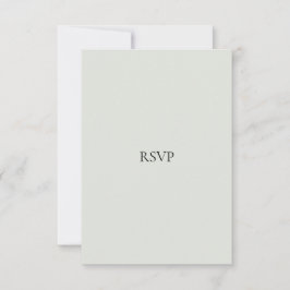 Elegante zwarte en groene Sage RSVP-kaart RSVP Kaartje