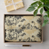 Elegante zwarte en Oranje Franse decoupage Tissuepapier (Geschenk)