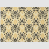 Elegante zwarte en Oranje Franse decoupage Tissuepapier (Voorkant)