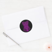 Elegante zwarte en Paarse Corset Stickers (Envelop)