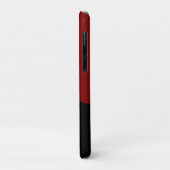 Elegante zwarte en rode aangepaste initiële naam Case-Mate iPhone case (Achterkant/links)