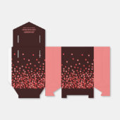 Elegante zwarte en rode Confetti Bedankt Bedankdoosjes (Uitgevouwen)