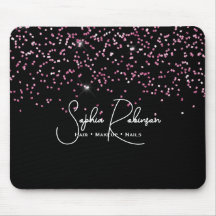 Elegante zwarte en roze glittersalon Zakelijke