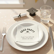 Elegante Zwarte en Witte Afstudeerhoed Afstudeerfe