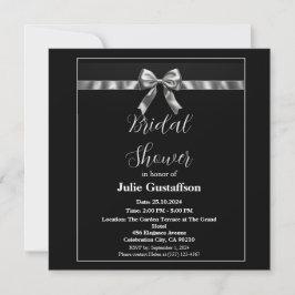 Elegante zwarte en witte bruidsuitnodiging save the date