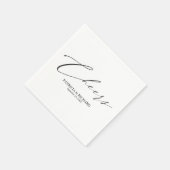 Elegante Zwarte En Witte Bruiloft Cheers Servetten (Hoek)