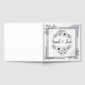 Elegante Zwarte en Witte Bruiloft Gastenboek (Volledig)