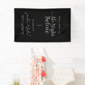 Elegante zwarte en witte diner-oefening welkom spandoek (Insitu)