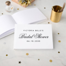 Elegante Zwarte en Witte Kalligrafie Bruidsdouche