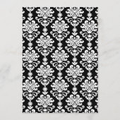 Elegante Zwarte en Witte Kalligrafie Bruiloft Menu (Achterkant)