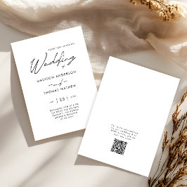 Elegante Zwarte en Witte Moderne Typografie Bruilo Kaart