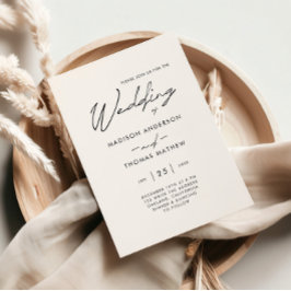 Elegante Zwarte en Witte Moderne Typografie Bruilo Kaart