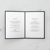 Elegante zwarte en witte monogram moderne trouwdag (Binnen)