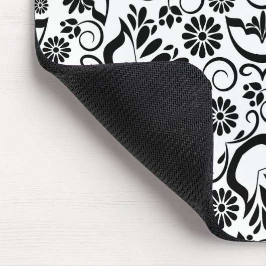 Elegante zwarte en witte muismat (Hoek)