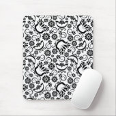 Elegante zwarte en witte muismat (Met muis)