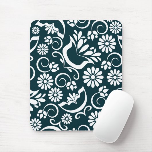 Elegante zwarte en witte muismat (Met muis)