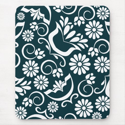 Elegante zwarte en witte muismat (Voorkant)