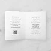 Elegante Zwarte en Witte QR Code Moderne Trouwdag (Binnen)